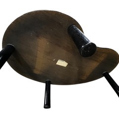 変形ローテーブル（ブラック／ヴィンテージ調）の画像