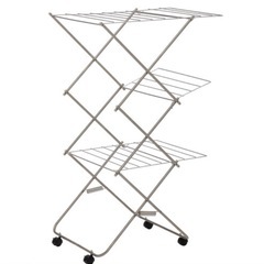 大木製作所 タワー型室内物干し 小 室内物干しスタンド 折りたたみ コンパクト ステンレス 部屋干し ラック キャスター付き 洗濯物干し 軽量 タオル干し 物干し台 スリム バスタオルハンガー 一時干し 大容量 コンパクト収納 おしゃれ 丈夫 賃貸 物干しの画像