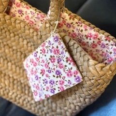 キャスキッドソン　花柄　カゴバックの画像