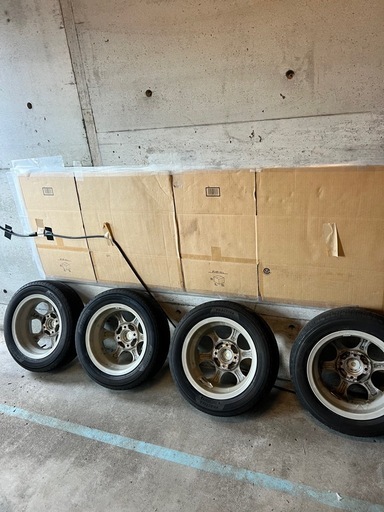 155/65R13アルミホイルセットと空タイヤ