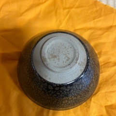 【共箱 真作】中里嘉孝 絵唐津天目茶碗 油滴釉 上作 茶陶 茶道具 抹茶碗 美品の画像