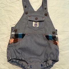 赤ちゃんオーバーオール　ロンパースの画像