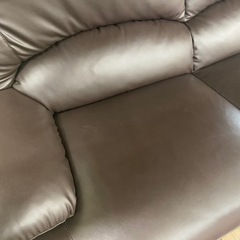 合皮2人掛けソファーの画像