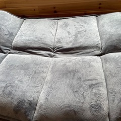 【ソファベッド座椅子】【2人掛け】【グレー】クリーニング済み【管理番号0325】野の画像