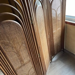 籐 衝立 パーテーション 間仕切り ②の画像