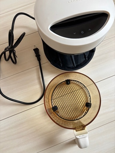 エレコムコンベクションオーブンポット型2Lコンパクト電気フライヤーガラス容器ガラス管カーボンヒーター省電力LiFEREホワイトHAC-AFP01WH