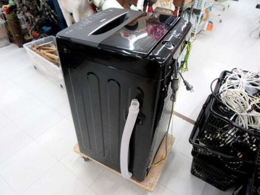 高年式 2025年製 Haier 洗濯機 5.5kg JW-U55MK ブラック 上開き 1人暮らし 家電 ハイアール 苫小牧西店