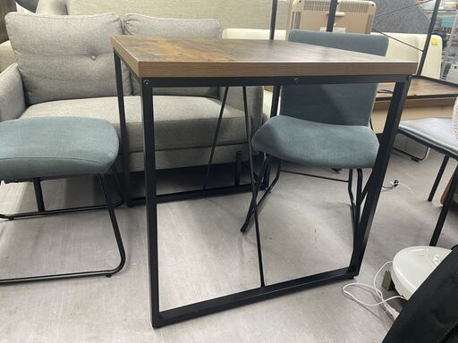 ニトリ ２人掛け ダイニングテーブルセット 2P ステイン70 MBR 椅子 ダイニングチェア 札幌市手稲区