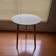 丸テーブル カフェテーブル ホワイト天板 の画像