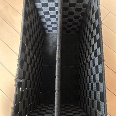 《お取り引き中》Francfranc フランフラン　持ち手つきバスケットカゴ　ブラックの画像