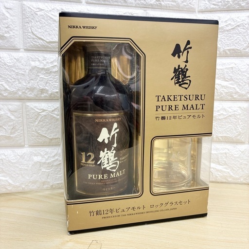【ドリーム池田】ASAHI/アサヒ「竹鶴　ピュアモルト」箱/グラス付き　700ml/43%【20304】