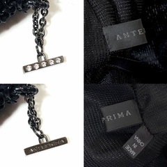 【美品】ANTEPRIMA アンテプリマ ルッケット ワイヤーバッグ ショルダーバッグ エナメルブラックの画像