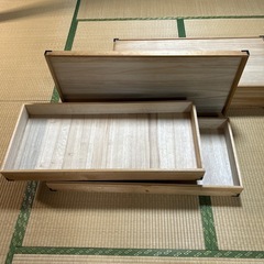 着物収納　桐衣装ケース　2段✖️2組の画像