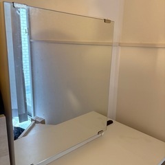 ドレッサー ホワイト　鏡台 キャスター収納付きの画像