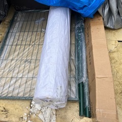 未使用 ドッグラン用フェンスセット 扉付き 1.2m×20m相当 支柱・ネット付の画像