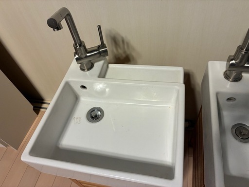 【売れました】IKEA 洗面ボウル＆高級混合栓 2台セット（総額5万円以上の水栓付）