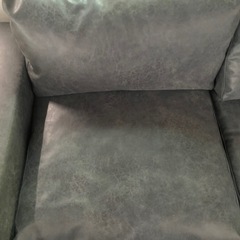 2人掛け合皮ソファーの画像