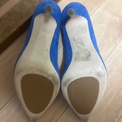 パンプス　青　レディース　24.0の画像