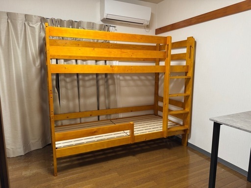 ③新品未使用 2段ベッド 天然木 配送可 早い方優先