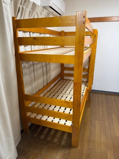 ③新品未使用 2段ベッド 天然木 配送可 早い方優先
