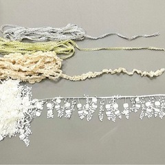レースリボン、インド刺繍リボン、フリンジテープ等セットの画像