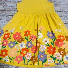 【美品・H&M】春色　タンクトップ　ワンピース　120サイズの画像