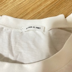 AS KNOW AS PINKY 白Tシャツ　フリーサイズの画像