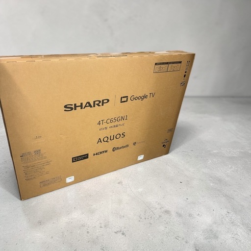 【新品未開封】SHARP 65V型4K液晶テレビ 4T-C65GN1 2025年製