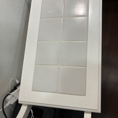 キッチンワゴン キャビネット ホワイト 木製 難あり（汚れ・欠けあり）の画像