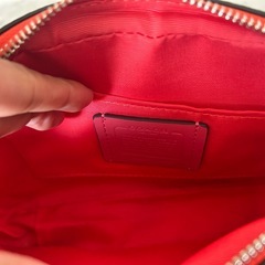 COACH カメラバッグ デニム×レザー  ショルダーバッグの画像