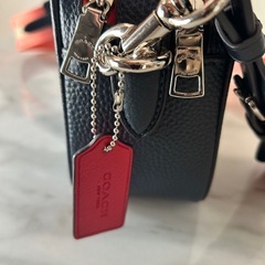 COACH カメラバッグ デニム×レザー  ショルダーバッグの画像