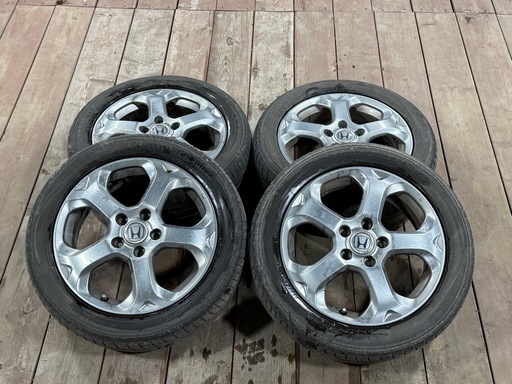 ホンダ ストリーム RSZ 前期 純正 17インチ ホイール 4本 セット 205/55R17 6J +55 114.3 5H 流用にも！