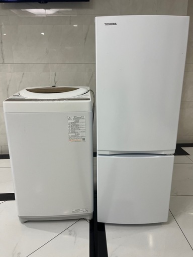 福岡市配送設置無料　大きめ153L TOSHIBA冷蔵庫、洗濯機セット