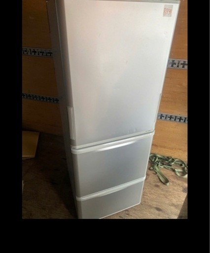 NO B959?福岡市内配送設置無料✨?シャープ 冷蔵庫 350L 3ドア どっちもドア 両開き 中段冷凍室 シルバー SJ-W351