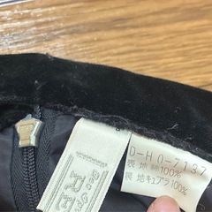 ベロア生地　ブラック　スカート　Mの画像