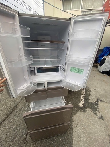 NO B947?福岡市内配送設置無料✨?日立 冷蔵庫 幅65cm 478L クリスタルシャンパン R-HW48R XN 6ドア フレン