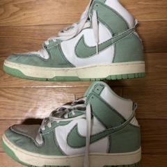 ナイキ　ダンク　ハイカット　27cmウィメンズ　緑の画像