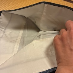 本場大島紬　しつけ付き　未使用　　ブルーグリーン　無地の画像