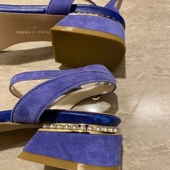 スエード サンダル アンクルストラップ　37 23.5-24の画像