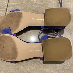 スエード サンダル アンクルストラップ　37 23.5-24の画像