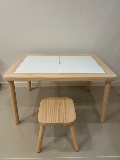 【IKEA】FLISAT フリサット 子ども用テーブル＆スツールセット（美品）