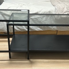IKEA  ネストテーブル2点セット　ブラックの画像