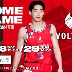 3月28日ぽるたんフィギュアプレゼント有　熊本ヴォルターズ対　鹿児島戦チケットの画像