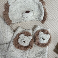 ジェラートピケ　おくるみ、帽子、靴下、レッグウォーマー　セットの画像