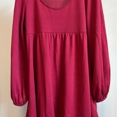 《決まりました》赤系 長袖ワンピース バルーン の画像