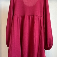 《決まりました》赤系 長袖ワンピース バルーン の画像