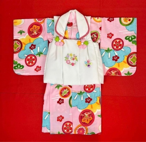 赤ちゃん　ベビー用　被布　コート　着物　1歳　2歳　80 70（二部式）