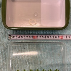 昭和レトロ プラスチック ケース 小物入れ キッチン用品 花柄 グリーンの画像