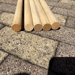 木材　丸棒直径3cm長さ3m 5本の画像
