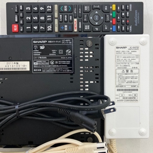 【ジモティー割引で最大15％OFF⭐️】 2011年製　LC-40F3　SHARP 40V型 液晶 カラー テレビ チューナー リモコン付き SHARP シャープ 40型液晶テレビ LC-40F3 チューナーセパレートタイプ
